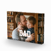 Custom Dad Established Modern Bold Text Fotoblock (Rechts)