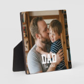 Custom Dad Established Modern Bold Text Fotoplatte (Vorderseite)