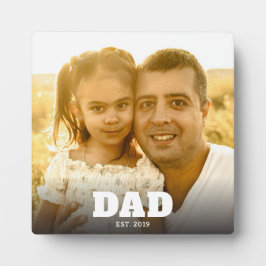 Custom Dad Established Modern Bold Text Photo Fotoplatte