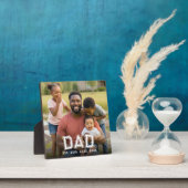 Custom Dad Established Modern Bold White Photo Fotoplatte (InSitu)