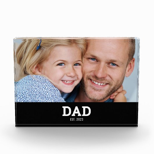Custom Dad Established Modern Fotoblock (Vorderseite)