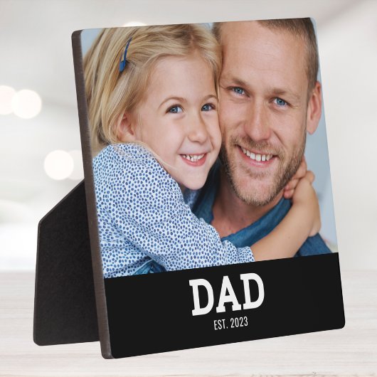 Custom Dad Established Modern Photo Fotoplatte