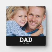 Custom Dad Established Modern Photo Fotoplatte (Vorderseite)