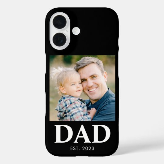Custom Dad Established Photo Fathers Day Case-Mate iPhone Hülle (Rückseite)