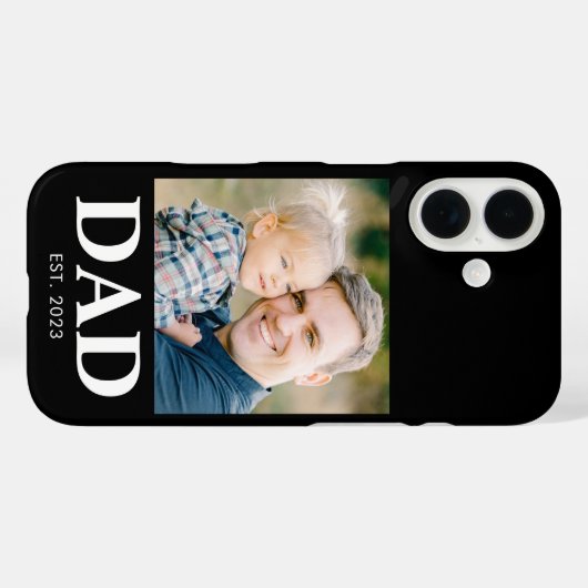Custom Dad Established Photo Fathers Day Case-Mate iPhone Hülle (Rückseite (Horizontal))