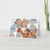 Custom DADA DADDY VATER BRUH FOTO VATHERTAY Karte (Vorderseite)