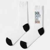 Custom DADA DADDY VATER BRUH VATERTAG Socken (Linkes Detail)