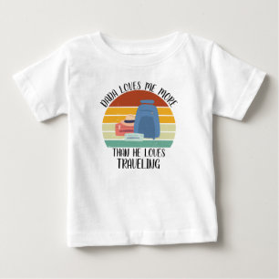 CUSTOM Dada Lieben mich mehr als die Lieben reisen Baby T-shirt