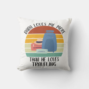 CUSTOM Dada Lieben mich mehr als die Lieben reisen Kissen