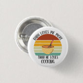 CUSTOM Dada Lieben mir mehr als die Lieben Kochen Button (Vorne & Hinten)