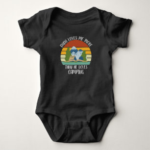 CUSTOM Dada Lieben mir mehr als Lieben Camping Baby Strampler