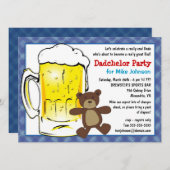 Custom Dadchelor Party Einladungen - Diaper Keg (Vorne/Hinten)