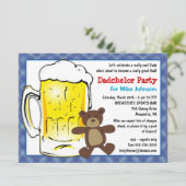 Custom Dadchelor Party Einladungen - Diaper Keg (Stehend Vorderseite)