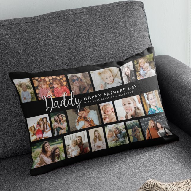 Custom Daddy 18 Foto-Collage Lendenkissen (Von Creator hochgeladen)