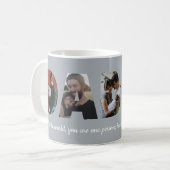 Custom Daddy 5 Foto Collage GrayVatertag Kaffeetasse (Vorderseite Links)
