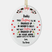 Custom Daddy An Weihnachten werde ich geknickt Keramik Ornament (Rechts)
