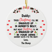 Custom Daddy An Weihnachten werde ich geknickt Keramik Ornament (Vorne)