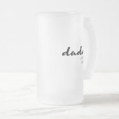 Custom Daddy Established Year Vatertag Mattglas Bierglas (VorderseiteRechts)