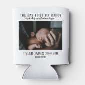 Custom Daddy Foto First Vatertag Dosenkühler (Rückseite)