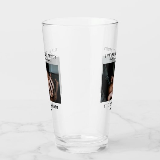 Custom Daddy Foto First Vatertag Glas (Rechts)