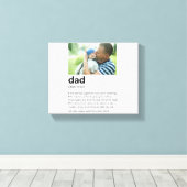 Custom Daddy Foto Gift, Vater Definition Leinwanddruck (Insitu (Holzboden))