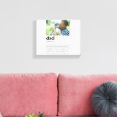 Custom Daddy Foto Gift, Vater Definition Leinwanddruck (Insitu (Wohnzimmer))