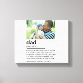 Custom Daddy Foto Gift, Vater Definition Leinwanddruck
