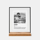 Custom Daddy Gift Dictionary Definition Photo Acrylschild (Vorderseite)