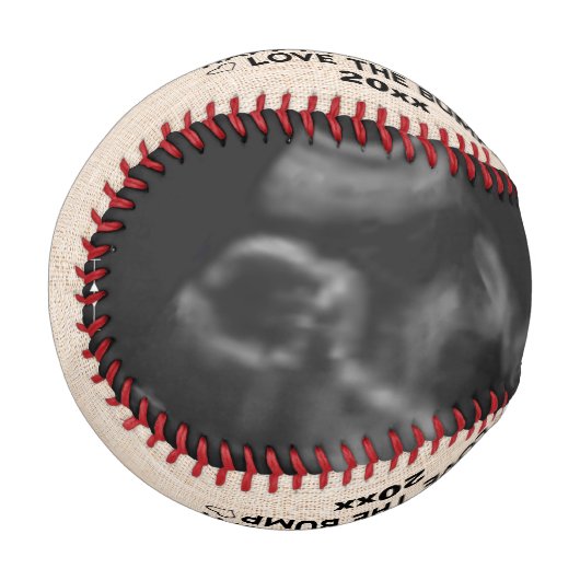 Custom Daddy I Can't Wait for our first cuddle Baseball (Vorderseite Links)