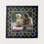 Custom Daddy & Kid Foto Keepake - Personalisiert Wandteppich (Vorderseite)