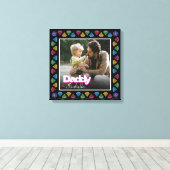 Custom Daddy & Me Foto Keepake - Personalisiert Leinwanddruck (Insitu (Holzboden))