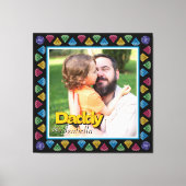 Custom Daddy & Me Foto Keepake - Personalisiert Leinwanddruck (Vorderseite)