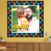 Custom Daddy & Me Foto Keepake - Personalisiert Leinwanddruck (Insitu (Wohnzimmer))