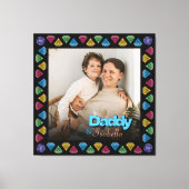 Custom Daddy & Me Foto Keepake - Personalisiert Leinwanddruck (Vorderseite)