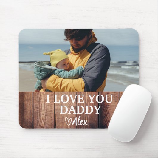 Custom Daddy Mouse Pad, ich Liebe Sie Daddy Foto Mousepad (Mit Mouse)