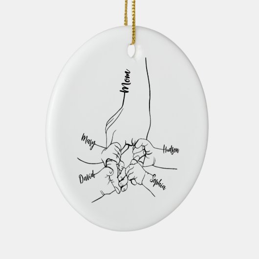 Custom Daddy oder Mama mit Kid-Namen Personalisier Keramik Ornament (Rechts)