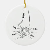 Custom Daddy oder Mama mit Kid-Namen Personalisier Keramik Ornament (Vorne)