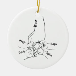 Custom Daddy oder Mama mit Kid-Namen Personalisier Keramik Ornament