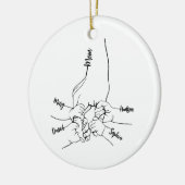 Custom Daddy oder Mama mit Kid-Namen Personalisier Keramik Ornament (Links)