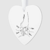 Custom Daddy oder Mama mit Kid-Namen Personalisier Ornament (Vorderseite)