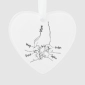 Custom Daddy oder Mama mit Kid-Namen Personalisier Ornament (Vorderseite)