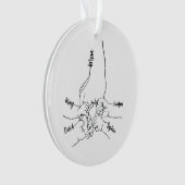 Custom Daddy oder Mama mit Kid-Namen Personalisier Ornament (Vorderseite)