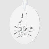 Custom Daddy oder Mama mit Kid-Namen Personalisier Ornament (Vorderseite)