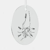 Custom Daddy oder Mama mit Kid-Namen Personalisier Ornament Aus Metall (Vorderseite Rechts)