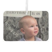 Custom Daddy Vatertag Foto Autolufterfrischer (Rückseite)