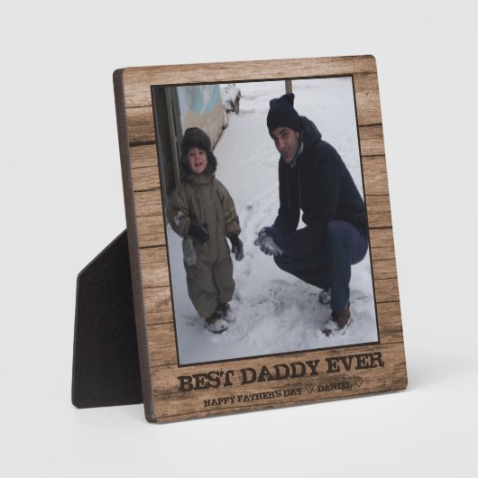 Custom Daddy Vatertag Foto Collage Fotoplatte (Vorderseite)