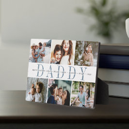 Custom Daddy Vatertag Foto Collage Fotoplatte