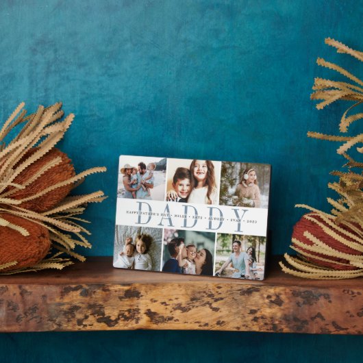 Custom Daddy Vatertag Foto Collage Fotoplatte (Seite)