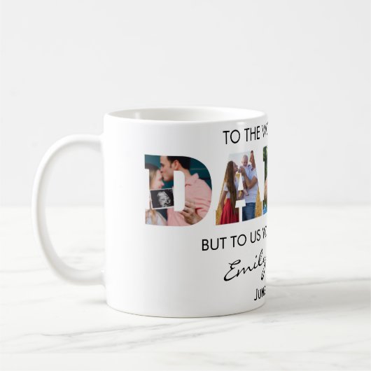  Custom Daddy Vatertag Foto Collage Kaffeetasse (Links)