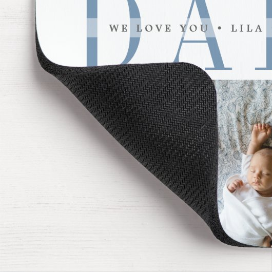 Custom Daddy Vatertag Foto Collage Mousepad (Ecke)